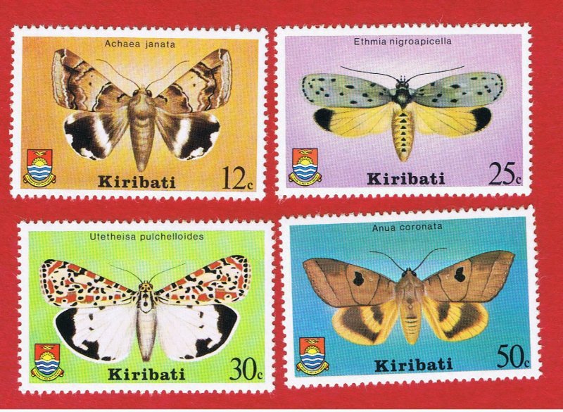 Kiribati #356-359  MNH OG  Moths  Free S/H   