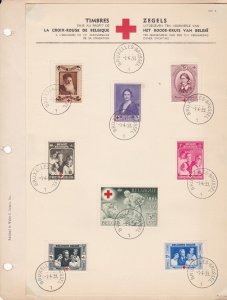 Belgium 1939 Red Cross Souvenir Stamps Page Ref 45481