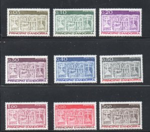 Andora (Fr) Sc 310-18 1983 Early Coat of Arms stamp set mint NH