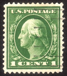 1912, US 1c, Washington, Used, Well centered, Sc 405