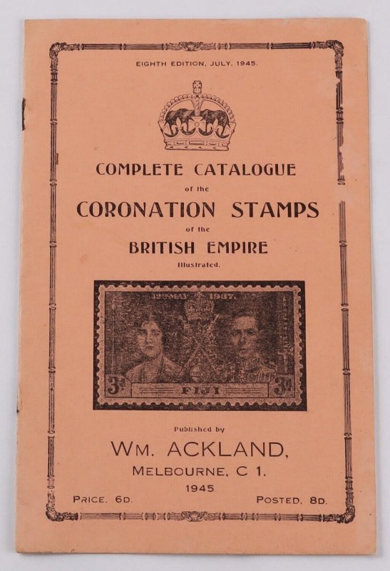 Australia Ackland's Catalogue (1937) Coronation Stamps of the British Empire.