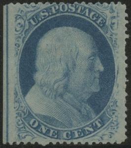 #24 VF+ OG HR PLATE 9 NATURAL S.E. DASH IN HAIR CV $310 BS3404