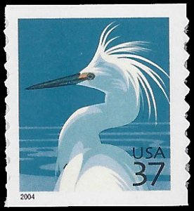 #3829a 37c Snowy Egret Coil Single 2004 Mint NH