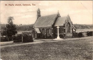 1909 Hobart Tasmania St Pauls Church RPPC Postcard Cover to Nova Scotia Canada