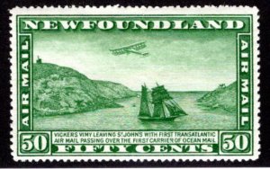 AM8b, NSSC, Newfoundland, 50c, Air Mail, MLHOG, p. 14.2x13.8