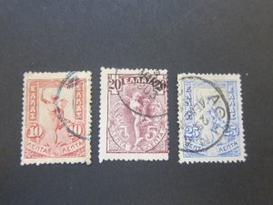 Greece 1910 Sc 169-71 FU