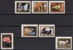 Equatorial Guinea 1976 Fauna/American Bicent./Butterfly Set Mi.#852-58 PERF. MNH