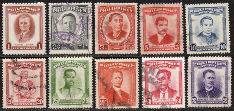 Philippines Sc #589-601 Used