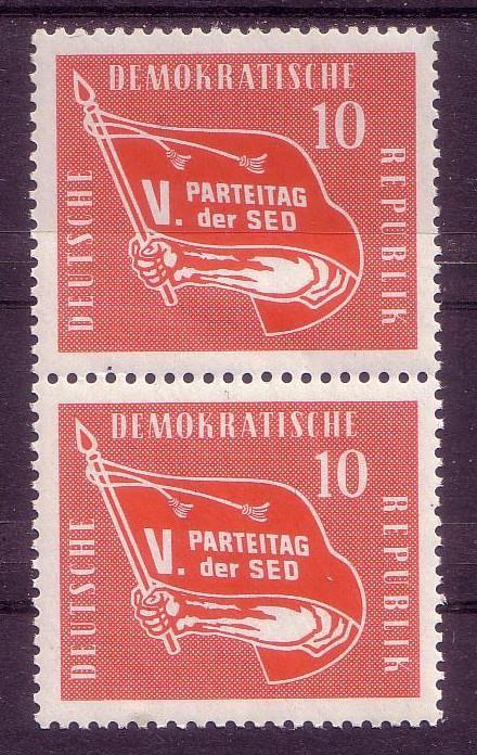 *DDR 5th Congress of the Socialist Party Sc 393 Pair MNH