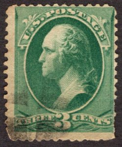 1881, US 3c, Washington, Used, Sc 207