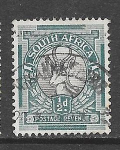 South Africa 47a: 1/2d Springbok, used, F-VF