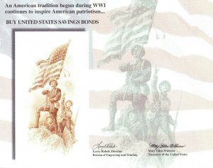 BEP Souvenir Card B223 Savings Bond Drive WWI Soldiers & Flag 1997 Mint