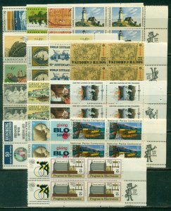 18 DIFFERENT SPECIFIC 6-CENT ZIP BLOCKS, MINT, OG, NH, READ, GREAT PRICE! (D)