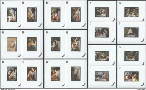 I1275 Imperf 2018 Art Famous Religious Paintings !!! Silver Rare 20Bl Mnh