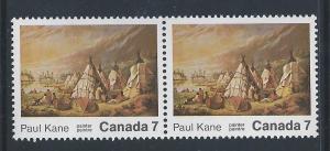 Canada #553i Pair Stroke on Teepee & Normal Variety MNH21