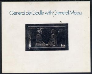 Nagaland 1979 De Gaulle with General Massu 5ch value embo...