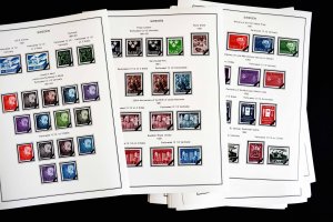 COLOR PRINTED SWEDEN 1941-1970 STAMP ALBUM PAGES (47 illustrated pages)