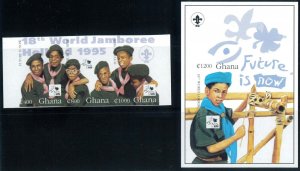 P2724 - GHANA MICHEL 2198/00 AND BL 277 IMPERF BOY SCOUTS TOPICS-