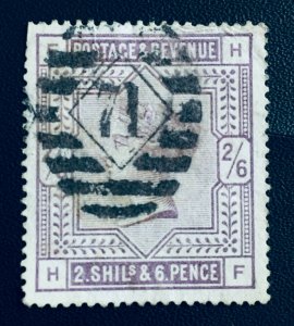 GB QV 1883-4 2/6d Fine Used DUPLEX 71 postmark SG178 CV£160 GB3940