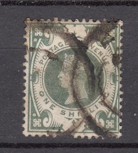 J28089 1887-92 great britain used #122, 1sh queen