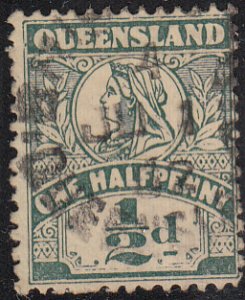 Queensland 1899 used Sc 124 1/2p Victoria
