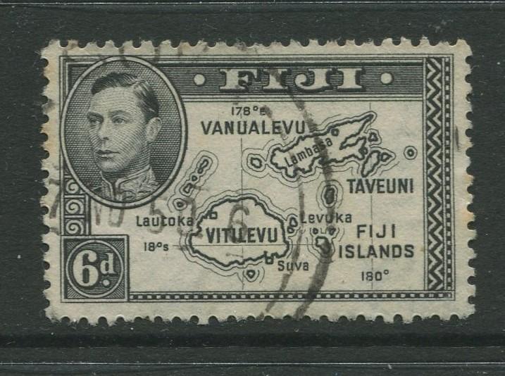 Fiji - Scott 135 - KGVI - Definitive - 1941 - Used - Single 6p - Stamp