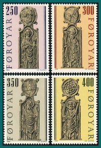 Faroe Islands 1984 Church Pews, MNH #102-105,SG90-SG93