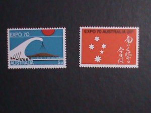 ​AUSTRALIA-1970 SC #472-3  EXPO'70 INTERNATIONAL EXHIBITION OSAKA-JAPAN MLH
