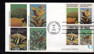 #1827-30 Coral Reefs Block of 4 - ANDREWS CACHET