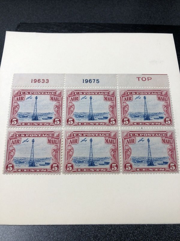 US Scott # C11 Beacon On The Mountains Plate Block Of 6 - F•VF / MNH. 