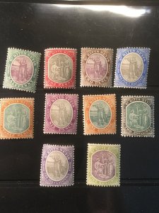 St. Kitts- Nevis Scott #1-10 Mint Lightly Hinged 1903 Set Catalog $175 Hard Set!