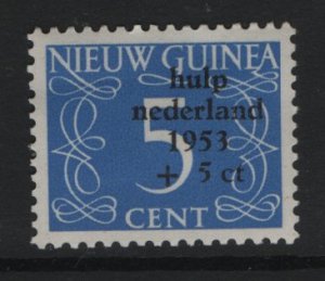 Netherlands  New Guinea  #B1 MH 1953 flood relief 5 + 5c