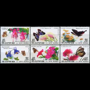 NORTH KOREA 1987 - Scott# 2642-7 Butterflies Set of 6 NH