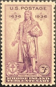 Scott #777 1936 3¢ Rhode Island Tercentenary MNH OG