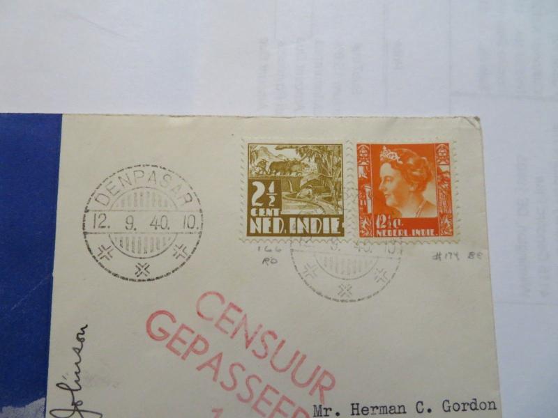 Netherland Indies 1940 Yankee Schooner Cover / Censored / Cpt Signed (II) -Z7979