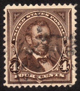 1895, US 4c, Lincoln, Used, Sc 269