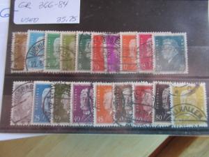 GERMANY  Scott 366-384 set, Michel 410-22, 435-7, 454, 465  USED  G8  Cat $35.75