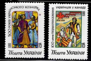 Ukraine Scott 100-101 MNH** Cossack & Canadian set