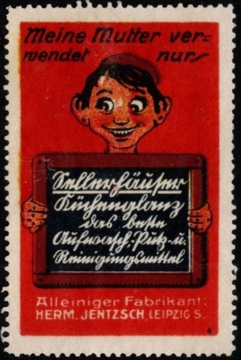 Vintage Germany Poster Stamp My Mother Uses Only The Best Cleaning Products