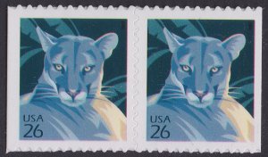 US 4142 Florida Panther 26c horz pair from booklet MNH 2007