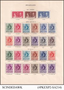 SWAZILAND COMPLETE KGVI 1937-1949 COLLECTION  47V MINT HINGED ON NEW ALBUM PAGES