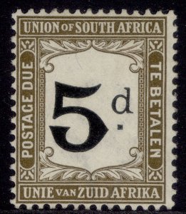 SOUTH AFRICA GV SG D5, 5d black & sepia, M MINT.