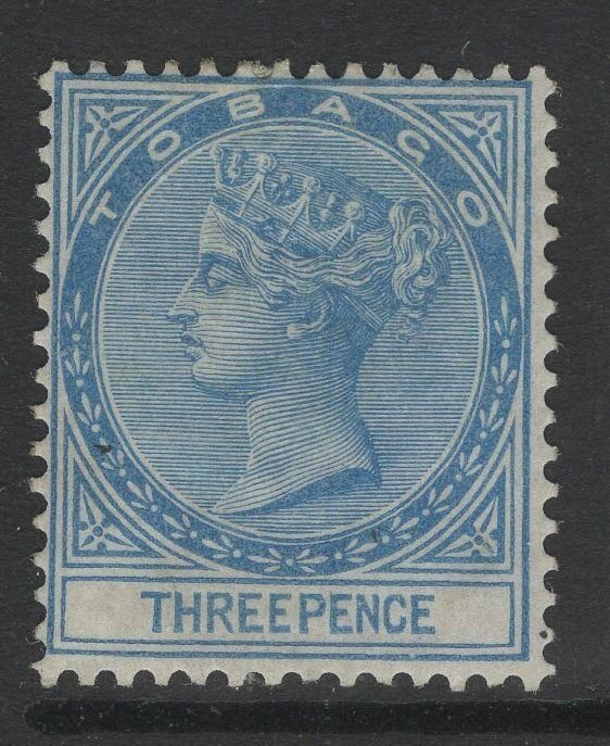 TOBAGO SG2 1879 3d BLUE MTD MINT