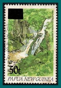 Papua New Guinea 1994 Surcharge Waterfall 50t, used #866,SG735