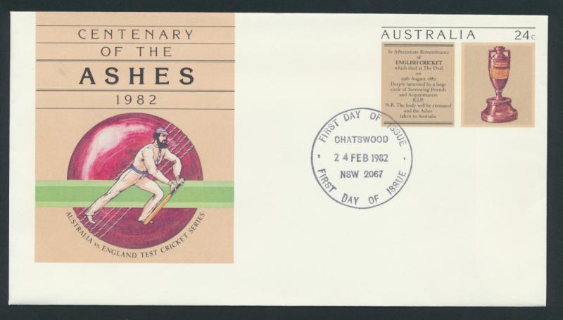 Australia PrePaid Envelope 1982 Centenary of The Ashes