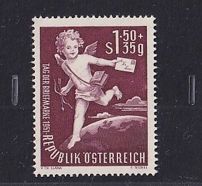 Austria   #B278   MNH  1952    stamp day   Cupid as Postman