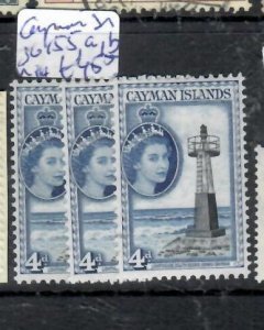 CAYMAN ISLANDS QEII 4D LIGHTHOUSE SG 155, 155A, 155B  MOG        P0310A H