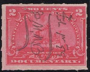 R164 2¢ Battleship Documentary Stamp (1898) Used