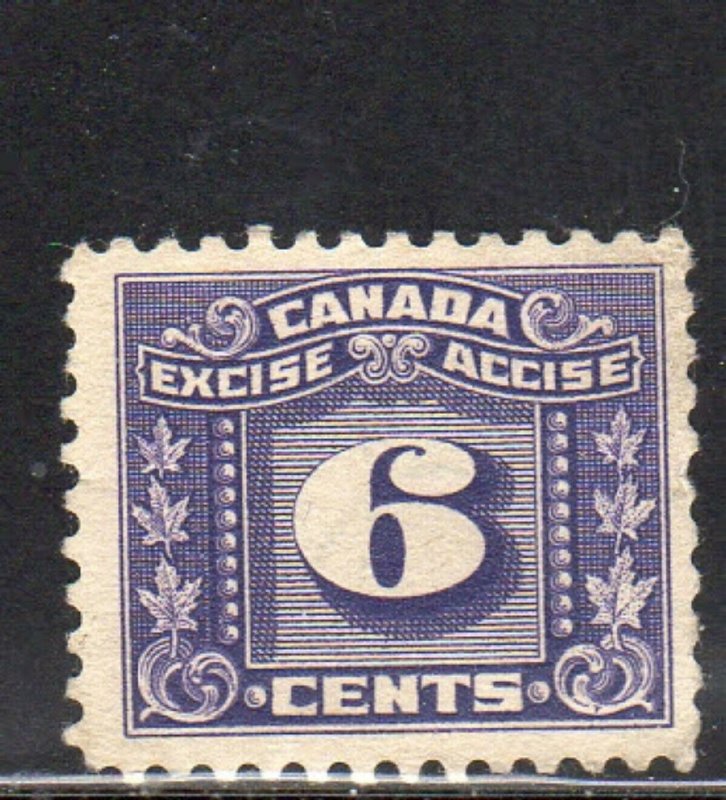 CANADA #FX67  1934  6c  THREE LEAF EXCISE TAX       F-VF USED  a