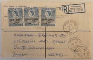 Br. KUT 1958 registry cvr w. sg171 x3. Thomsons Falls Kenya to Dublin Irela(bb46